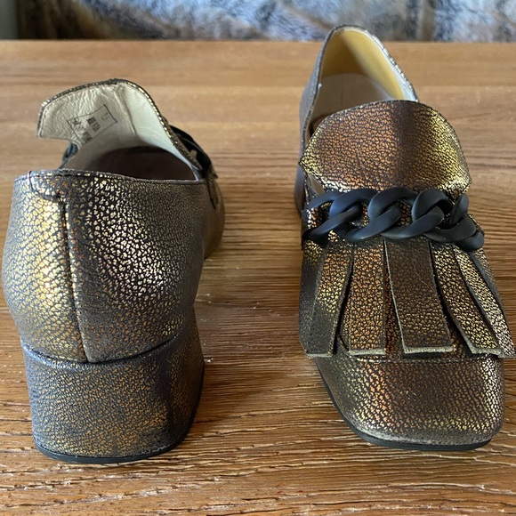 Gold Jeffrey Campbell Loafers - Picture 3 of 5